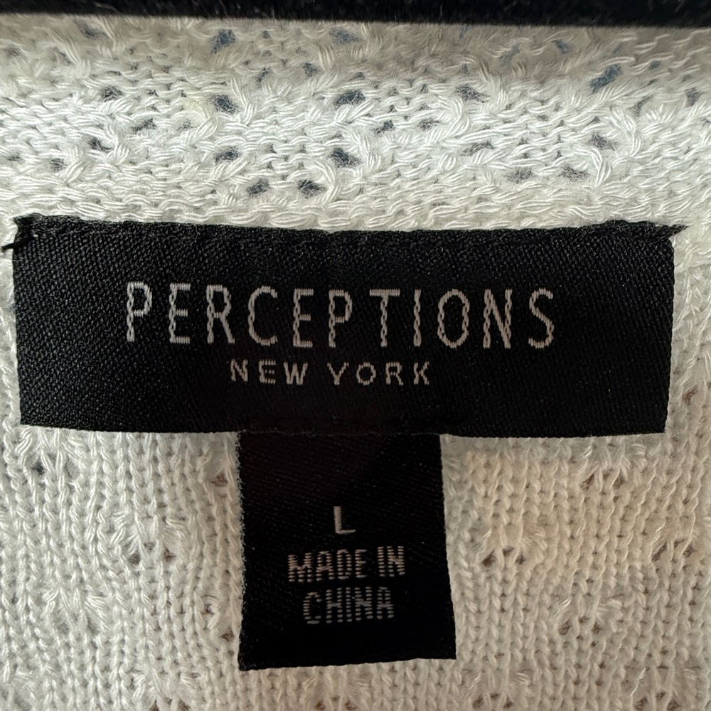 Perceptions White Open-Front Cardigan - image 3